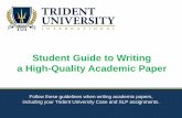 Student Guide to Writing a High-Quality Academic Paper, including ...