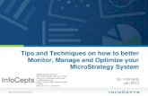 Tips & Tricks to Monitor, Manage & Optimize MicroStrategy System