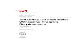 API MPMS DP Flow Meter Witnessing Program Requirements