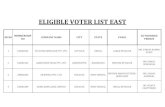 ELIGIBLE VOTER LIST EAST