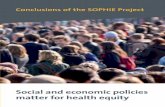 Conclusions of the SOPHIE Project Social and economic policies ...