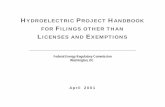 Hydroelectric Project Handbook for Filings other than Licenses and ...