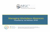 Managing Workplace Absences - BASIC