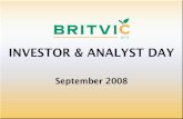 INVESTOR & ANALYST DAY - Britvic PLC
