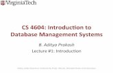 CS 4604: Introduc on to Database Management Systems