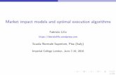 Lecture 2. MARKET IMPACT MODELS