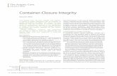 The Aseptic Core: Container-Closure Integrity