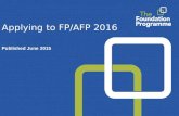 FP/AFP 2016 Application Presentation