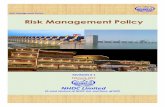 RISK MANAGEMENT POLICY NHDC LIMITED (A Joint Venture of ...