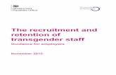 The recruitment and retention of transgender staff
