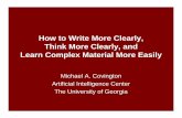 How to Write More Clearly, Think More Clearly, and Learn Complex ...
