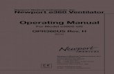 Newport TM e360 Ventilator, Operating Manual