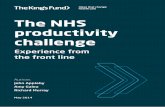 The NHS productivity challenge: experience from the front line