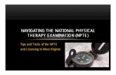 navigating the national physical therapy examination (npte)
