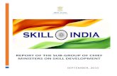 Report of the Sub-Group of Chief Ministers on Skill Development