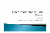 Open Problems in Pop Music