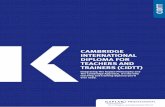 Cambridge international diploma for teaChers and trainers (Cidtt) Cidtt