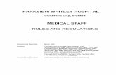 PARKVIEW WHITLEY HOSPITAL MEDICAL STAFF RULES AND ...