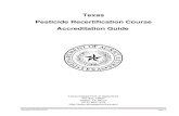 Texas Pesticide Recertification Course Accreditation Guide