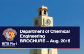 Department of Chemical Engineering BROCHURE – Aug. 2015
