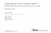 Highlights From TIMSS 2007: Mathematics and Science ...