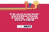 TEACHERS' WORKING TIME AND DUTIES