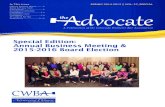 Special Edition: Annual Business Meeting & 2015-2016 Board ...
