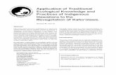 Application of Traditional Ecological Knowledge and Practices of ...
