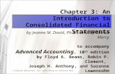 Chapter 3: An Introduction to Consolidated Financial Statements