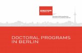 DOCTORAL PROGRAMS IN BERLIN - Freie Universität