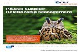 P&SM: Supplier Relationship Management - CIPS