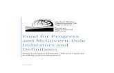 Food for Progress and McGovern-Dole Indicators and Definitions