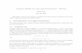 Lecture Notes on Law and Economics: Theory