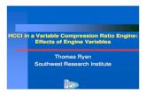 HCCI in a Variable Compression Ratio Engine: Effects of Engine ...
