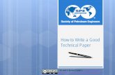 How to Write a Good Technical Paper