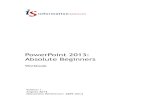 PowerPoint 2013: Absolute Beginners