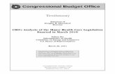 Congressional Budget Office: CBO's Analysis of the Major Health ...