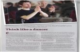 Dance Gazette Article: “Think like a dancer”