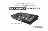 Owner's and Service Manual for Maestro Echoplex