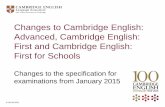 Changes to Cambridge English: Advanced, Cambridge English