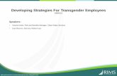 Developing Strategies For Transgender Employees