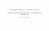 Oregon Hate Crime Laws Internship Findings and Final Report