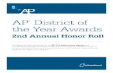 AP® District of the Year Awards, 2nd Annual Honor Roll