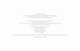 CHE 461 Process Dynamics and Control Laboratory Manual