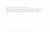 New Student Orientation and Student Handbook