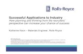 Successful Applications to Industry How planning and thinking from ...