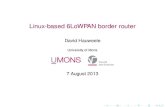 Linux-based 6LoWPAN border router