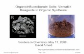 Organotrifluoroborate Salts: Versatile Reagents in Organic Synthesis