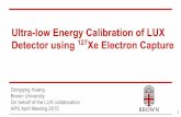 Ultra-low Energy Calibration of LUX Detector using Xe Electron ...