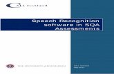 Speech Recognition software in SQA Assessments